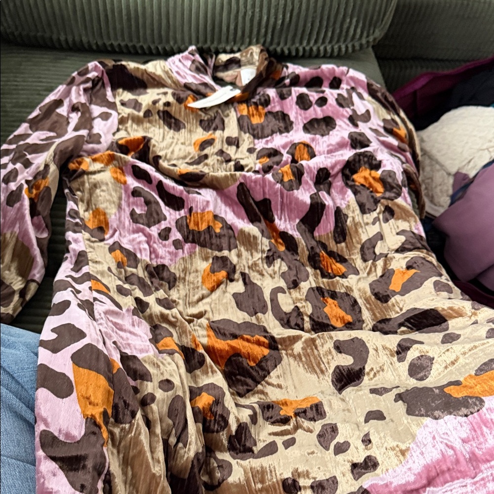 Anthropologie Multicolor Velvet Dress